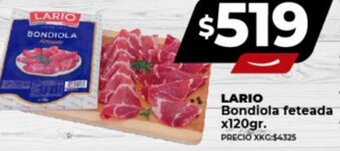 Supermayorista Vital LARIO Bondiola feteada x120gr oferta