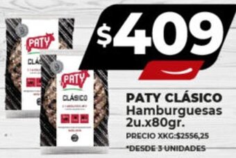 Supermayorista Vital PATY CLÁSICO Hamburguesas 2u.x80gr. oferta
