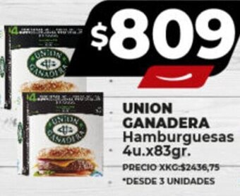 Supermayorista Vital UNION GANADERA Hamburguesas 4u.x83gr. oferta