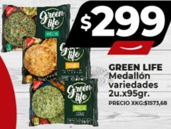 Supermayorista Vital GREEN LIFE Medallón variedades 2u.x95gr. oferta