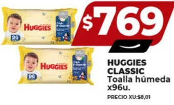 Supermayorista Vital HUGGIES CLASSIC Toalla húmeda x96u. oferta
