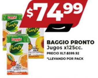Supermayorista Vital BAGGIO PRONTO Jugos x125cc. oferta