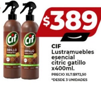 Supermayorista Vital CIF Lustramuebles esencial citric gatillo x400ml. oferta