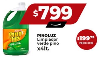 Supermayorista Vital PINOLUZ Limpiador verde pino x4lt. oferta