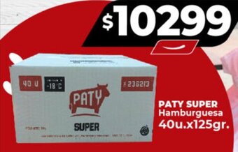 Supermayorista Vital PATY SUPER Hamburguesa 40u.x125gr. oferta