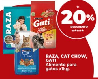 Supermayorista Vital RAZA, CAT CHOW, GATI Alimento para gatos x1kg. oferta