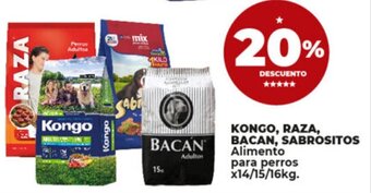 Supermayorista Vital KONGO, RAZA, BACAN, SABROSITOS Alimento para perros x14/15/16kg. oferta