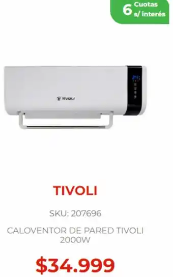 Naldo Lombardi TIVOLI CALOVENTOR DE PARED TIVOLI 2000W oferta