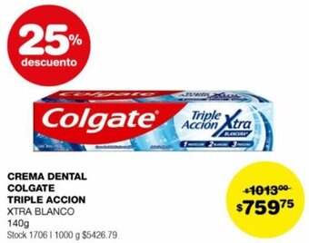 Atomo Conviene CREMA DENTAL COLGATE TRIPLE ACCION XTRA BLANCO 140g oferta