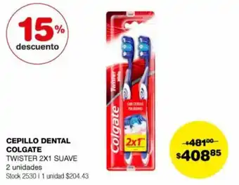 Atomo Conviene CEPILLO DENTAL COLGATE TWISTER 2X1 SUAVE 2 unidades oferta