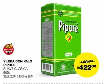 Atomo Conviene YERBA CON PALO PIPORE SUAVE CLÁSICA 500g oferta
