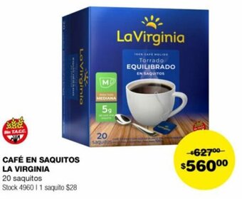 Atomo Conviene CAFÉ EN SAQUITOS LA VIRGINIA 20 saquitos oferta