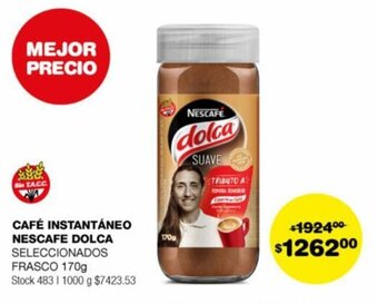 Atomo Conviene CAFÉ INSTANTÁNEO NESCAFE DOLCA SELECCIONADOS FRASCO 170g oferta