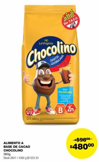 Atomo Conviene ALIMENTO A BASE DE CACAO CHOCOLINO 360g oferta