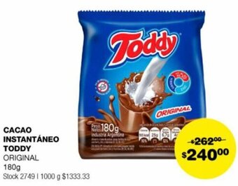 Atomo Conviene CACAO INSTANTÁNEO TODDY ORIGINAL 180g oferta