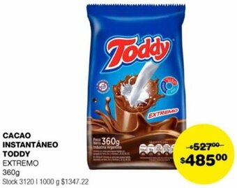 Atomo Conviene CACAO INSTANTÁNEO TODDY EXTREMO 360g oferta