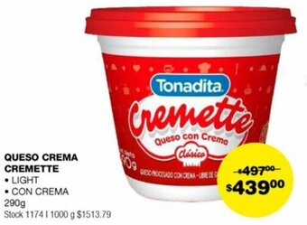 Atomo Conviene QUESO CREMA CREMETTE 290g oferta