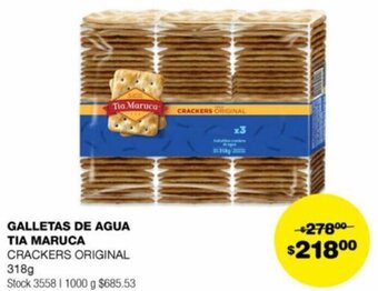 Atomo Conviene GALLETAS DE AGUA TIA MARUCA CRACKERS ORIGINAL 318g oferta