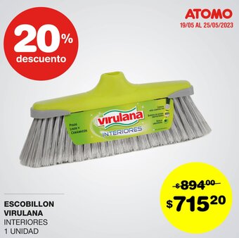 Atomo Conviene ESCOBILLON VIRULANA INTERIORES 1 UNIDAD oferta