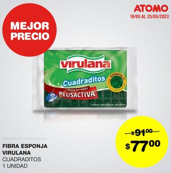 Atomo Conviene FIBRA ESPONJA VIRULANA 1 UNIDAD oferta