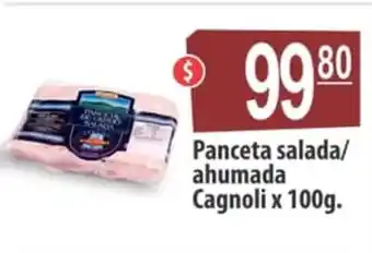 Autoservicio Capo Cagnoli Panceta salada/ahumada x 100g oferta
