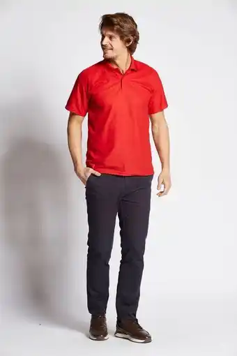 Macowens Chomba de piqué lisa roja oferta