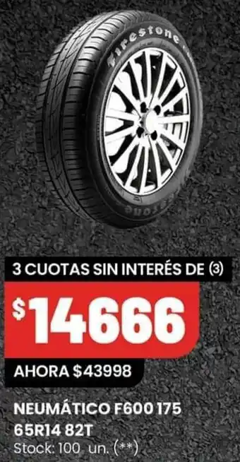 Changomas NEUMÁTICO F600 175 65R14 82T oferta