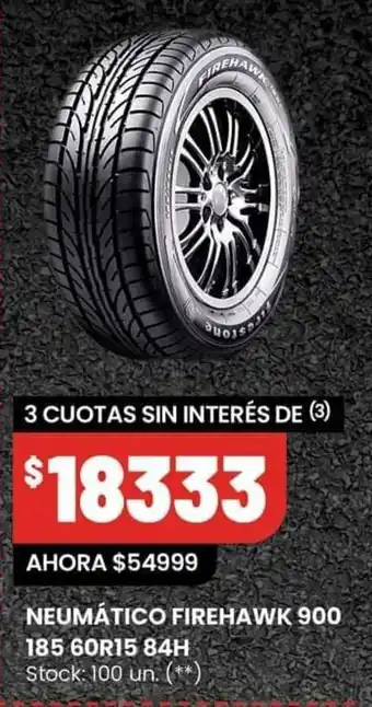 Changomas NEUMÁTICO FIREHAWK 900 185 60R15 84H oferta