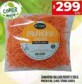 Supermercados DIA ZANAHORIA RALLADA ROCKY X 200 G. oferta
