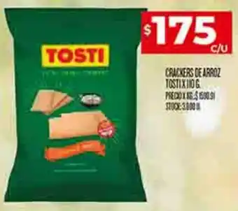 Supermercados DIA TOSTI CRACKERS DE ARROZ oferta