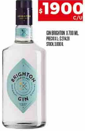 Supermercados DIA GIN BRIGHTON X 700 ML. oferta