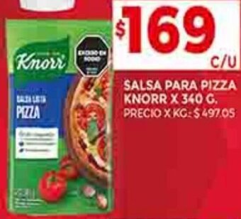 Supermercados DIA SALSA PARA PIZZA KNORR X 340 G. oferta