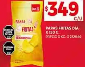 Supermercados DIA PAPAS FRITAS DIA X 150 G oferta