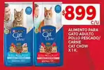 Supermercados DIA ALIMENTO PARA GATO ADULTO POLLO PESCADO/ CARNE CAT CHOW X 1K oferta