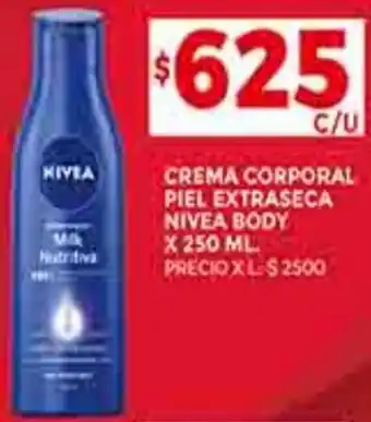 Supermercados DIA CREMA CORPORAL PIEL EXTRASECA NIVEA BODY X 250 ML oferta