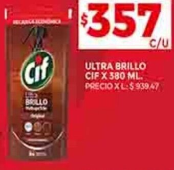 Supermercados DIA ULTRA BRILLO CIF X 380 ML. oferta