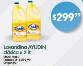Supermercados Buenos Días Lavandina AYUDIN clásica x 2 It oferta