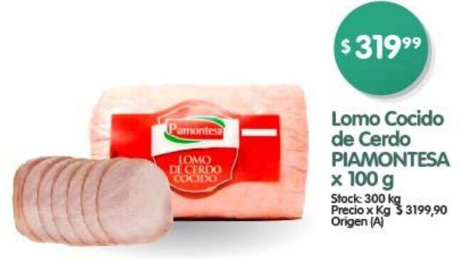 Supermercados Buenos Días Lomo Cocido de Cerdo PIAMONTESA X 100G oferta