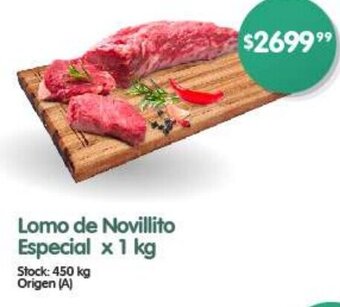 Supermercados Buenos Días Lomo de Novillito Especial x 1 kg oferta
