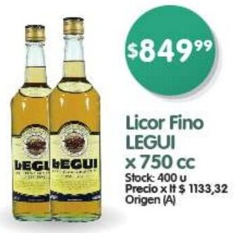 Supermercados Buenos Días Licor Fino LEGUI x 750 cc oferta