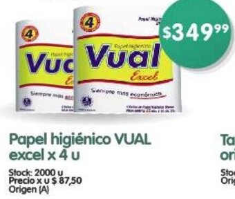 Supermercados Buenos Días Papel higiénico VUAL excel x 4 u oferta
