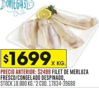 Coto FILET DE MERLUZA FRESCO/CONGELADO DESPINADO oferta