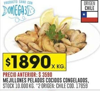 Coto MEJILLONES PELADOS COCIDOS CONGELADOS oferta
