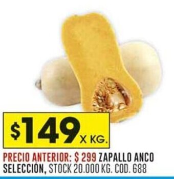 Coto ZAPALLO ANCO SELECCION oferta