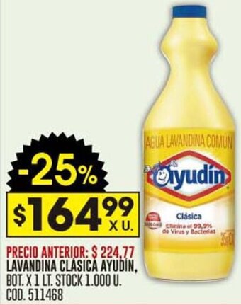 Coto LAVANDINA CLASICA AYUDÍN, BOT. X 1 LT. oferta