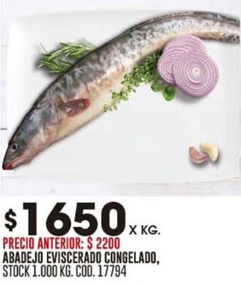 Coto ABADEJO EVISCERADO CONGELADO oferta