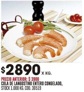 Coto COLA DE LANGOSTINO ENTERO CONGELADO oferta