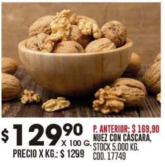 Coto NUEZ CON CASCARA oferta