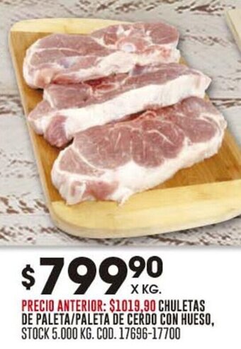 Coto CHULETAS DE PALETA/PALETA DE CERDO CON HUESO oferta