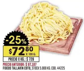 Coto FIDEOS TALLARIN COTO oferta